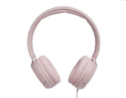 אוזניות אלחוטיות JBL T500 Pink לניהול שיחות והאזנה למוזיקה.
