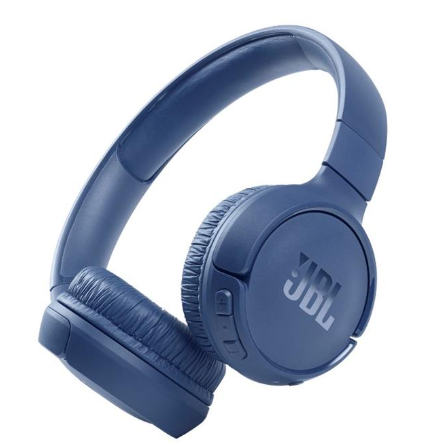 אוזניות קשת JBL Tune 510BT כחולות, אלחוטיות, עם עיצוב מתקפל ונוח