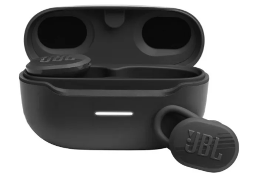 אוזניות ספורט אלחוטיות JBL Endurance Race2 בצבע שחור עם לוגו JBL
