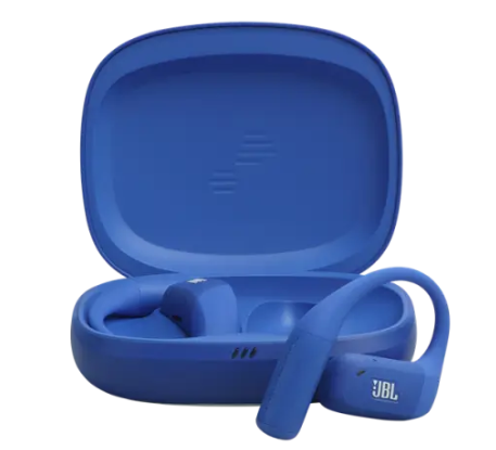 אוזניות ספורט אלחוטיות JBL Endurance Zone TWS בצבע כחול עם עיצוב Open‑Ear