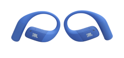 אוזניות ספורט JBL כחולות Open‑Ear עם עמידות IP68 למים ולטיפות זיעה