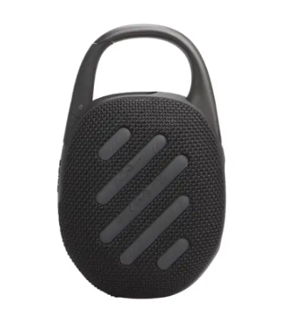 JBL Clip 5 שחור – רמקול מיני אלחוטי עמיד במים עם קרבינר מובנה לנשיאה נוחה