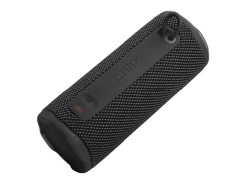רמקול נייד JBL Grip בצבע שחור, מושלם לטיולים ופעילויות חוץ