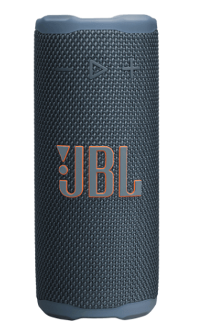 רמקול אלחוטי JBL Grip בצבע כחול עם סאונד חזק ובאס עשיר