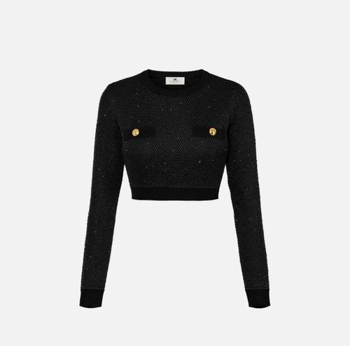 Knit top with sequins