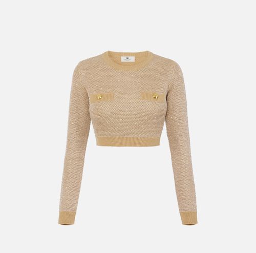 Knit top with sequins