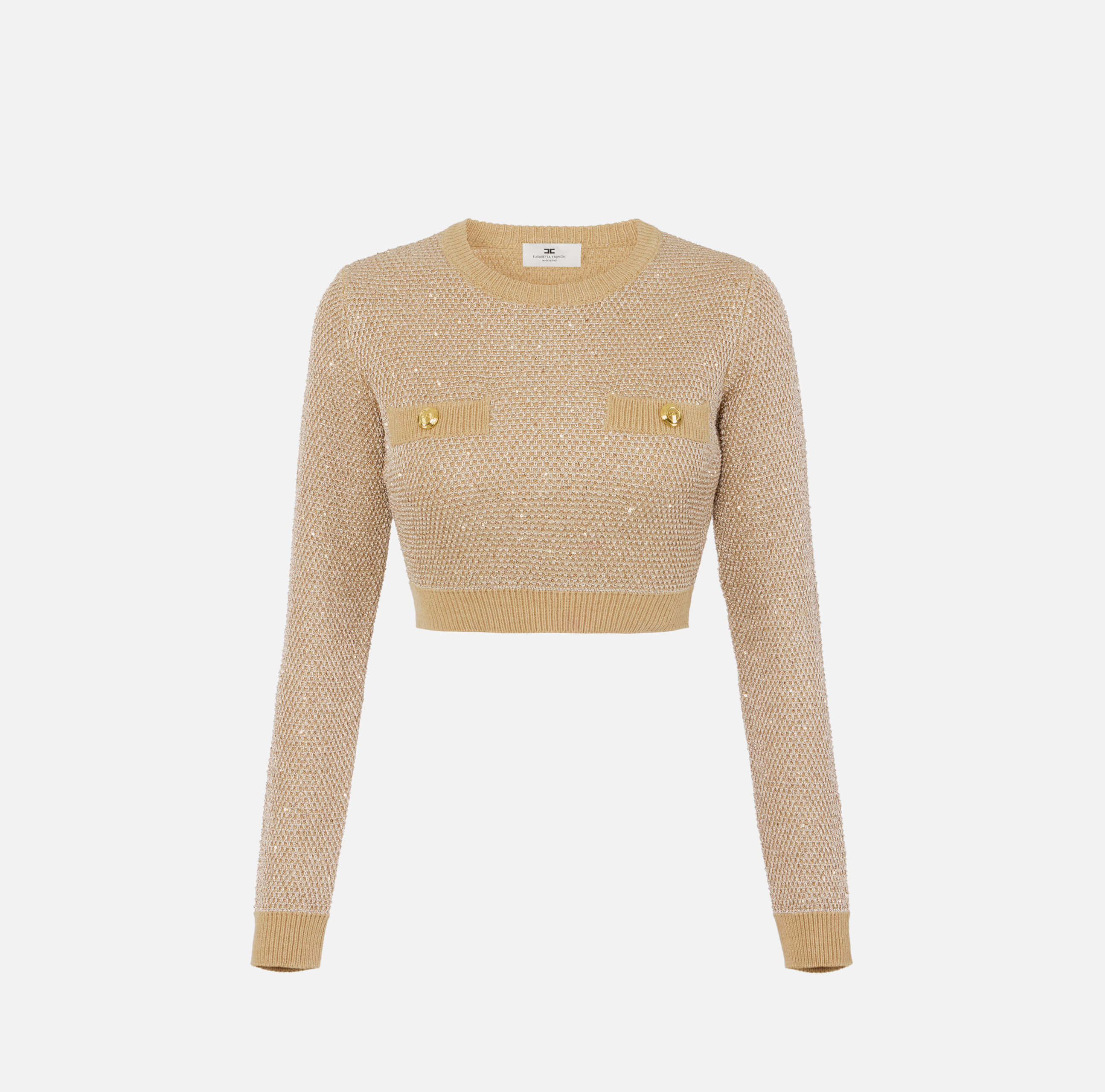 Knit top with sequins