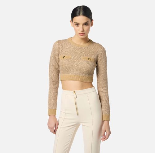 Knit top with sequins