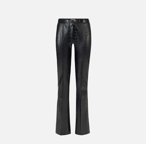 Trousers with crocodile print