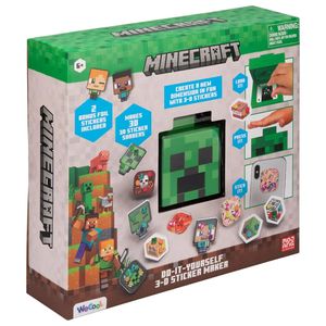 מיינקראפט – ערכה להכנת 30 מדבקות תלת-ממדיות