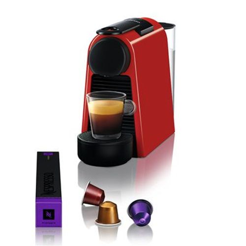 מכונת קפה נספרסו NESPRESSO בצבע אדום דגם D30 כולל מקציף חלב