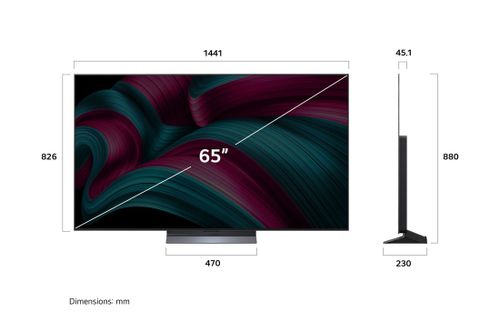 טלוויזיה חכמה LG OLED evo AI C5 4K ברזולוציית 4K בגודל 65