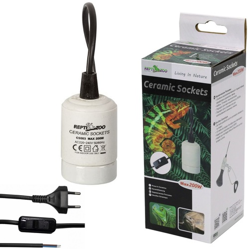 בית מנורה קרמי איכותי לזוחלים – Repti Zoo Ceramic Socket 200