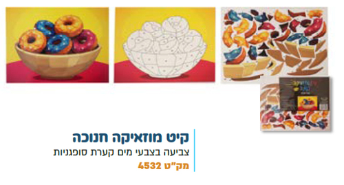 קיט מוזאיקה קערת סופגניות