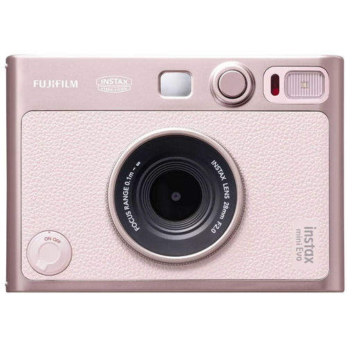 מצלמת פיתוח מיידי FUJIFILM INSTAX MINI EVO Hybrid Instant Camera (Gentle Rose)