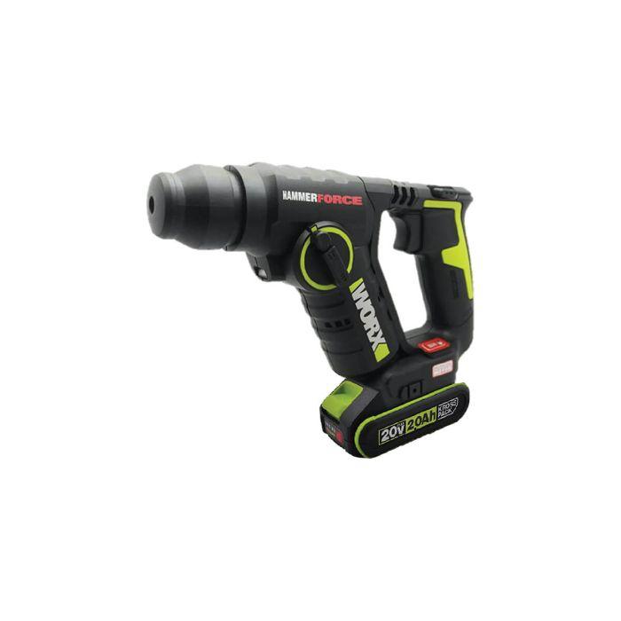 פטישון מיני בראשלס WORX WU380S.7 20V  כולל סוללה 2.0AH ומטען 