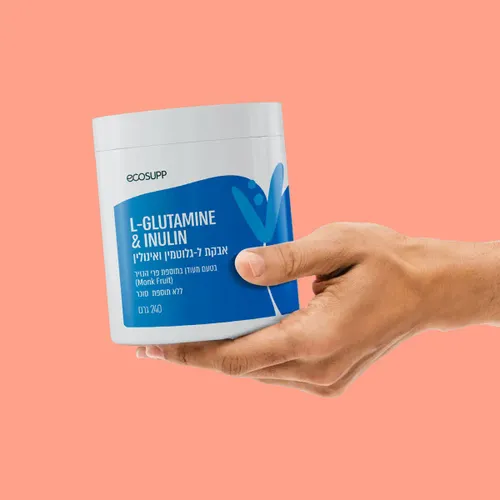אבקת ל-גלוטמין | L-GLUTAMIN POWDER | אקוסאפ | מכיל 300 גרם אקוסאפ | Ecosupp