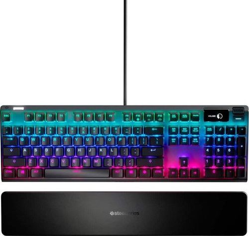 מקלדת גיימינג מכנית SteelSeries Apex 7 Full Size עם מתגים אדומים ליניאריים ו-Rapid Tap