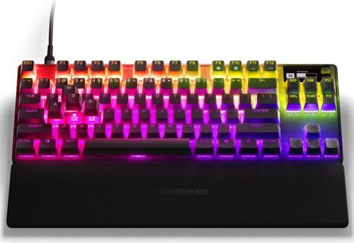 מקלדת גיימינג מכאנית מוקטנת כולל תאורת SteelSeries RGB סטיל סיריס Apex Pro TKL 2023