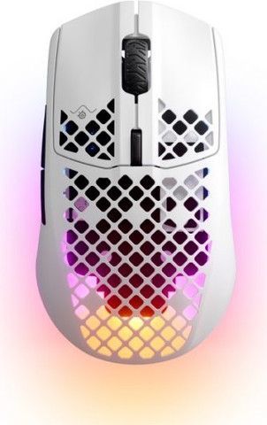עכבר גיימינג אלחוטי קל משקל כולל תאורה SteelSeries סטיל סיריס Aerox 3 Wireless White