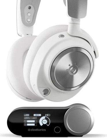 אוזניות גיימינג אלחוטיות SteelSeries Arctis Nova Pro לקונסולות XBOX - מותאם גם למחשב - צבע לבן