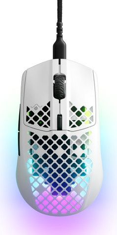 עכבר גיימינג חוטי קל משקל כולל תאורה SteelSeries סטיל סיריס Aerox 3 White