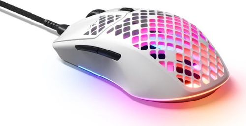 עכבר גיימינג חוטי קל משקל כולל תאורה SteelSeries סטיל סיריס Aerox 3 White