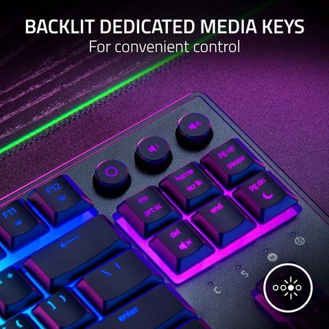 מקלדת מכנית ממברנה לגיימינג Razer Ornata V3 Tenkeyless - Low Profile Gaming Mechanical Membrane Wired Keyboard