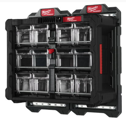 ארגונית רב תא 10 תאים PACKOUT Tip Bin MILWAUKEE