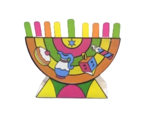 עבודת יצירה תלת ממדית - חנוכייה - 36 יח'