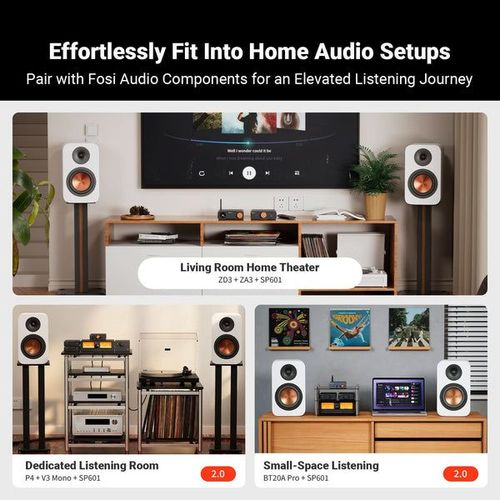 זוג רמקולים פסיביים Fosi Audio SP601