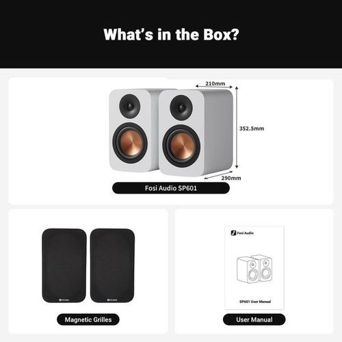 זוג רמקולים פסיביים Fosi Audio SP601