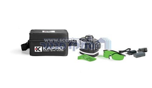 פלס לייזר ירוק 3D בארגז עם מתקן קיר Kapro 883G