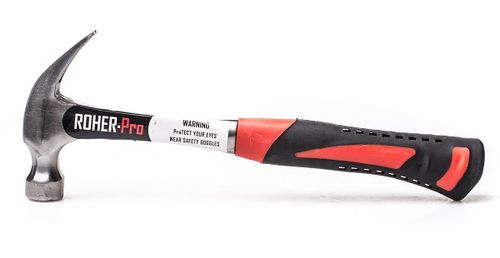 פטיש טפסנים ראש 450 גרם, ידית מתכת מצופה