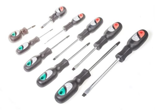 סט מברגים מקצועי 10 יח' CAL כולל משטח לעגלת כלים