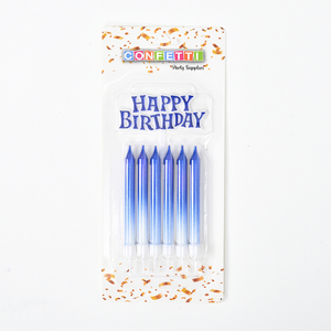 נרות כחול אומברה 6 יח