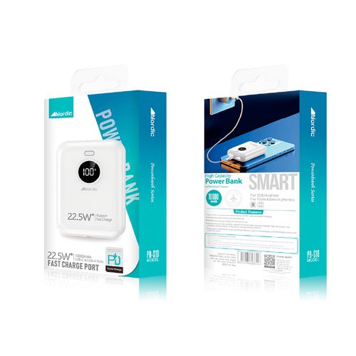 סוללת גיבוי דגם PBS100 10000mAh 22.5W Nordic