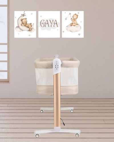 עריסת GAYA – עריסה חשמלית מתחברת למיטה, מתנדנדת, מנגנת – והופכת ללול!