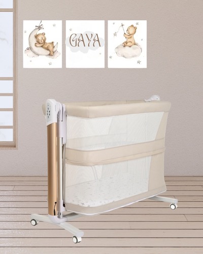 עריסת GAYA – עריסה חשמלית מתחברת למיטה, מתנדנדת, מנגנת – והופכת ללול!