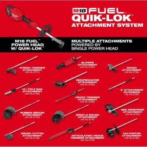 יחידת הנעה לחרמש M18 FUEL™ עם QUIK-LOK™ |+ ראש חרמש MILWAUKEE דגם ‎3016-20