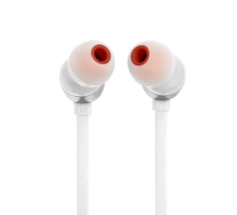 אוזניות JBL T310C לבנות עם ריפוד סיליקון ו־Pure Bass של JBL