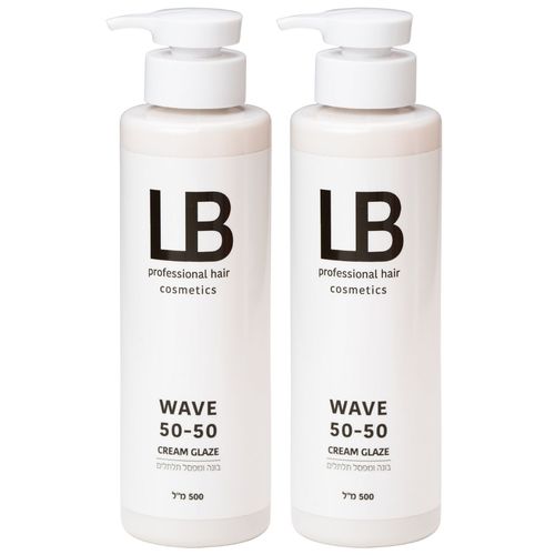 זוג קרם גלייז WAVE 50-50  בונה ומפסל תלתלים LB לה-בל 500 מ