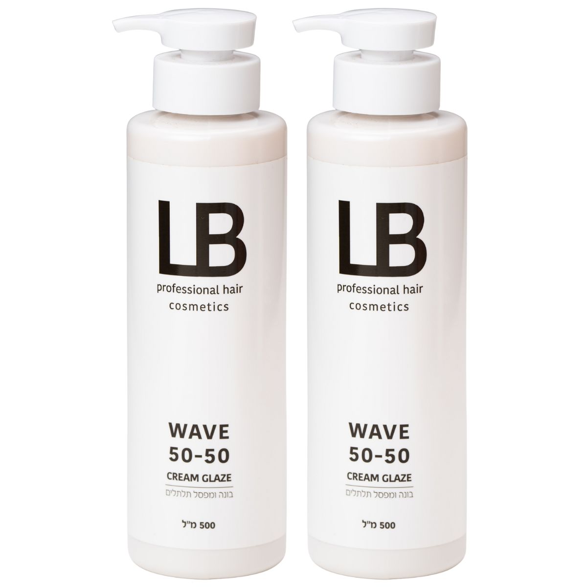זוג קרם גלייז WAVE 50-50  בונה ומפסל תלתלים LB לה-בל 500 מ"ל