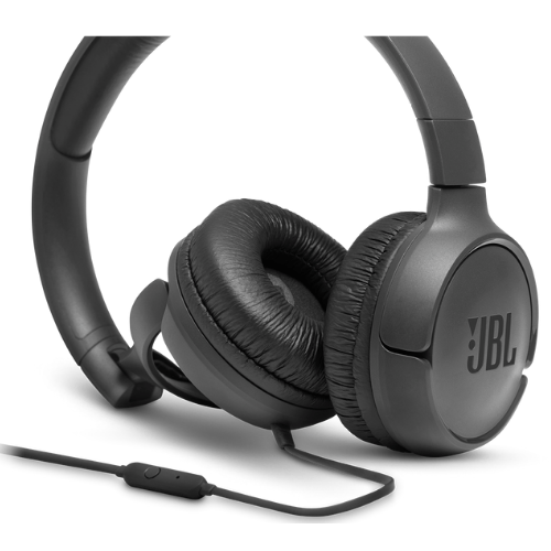אוזניות קשת חוטיות צבע שחור JBL Tune T500