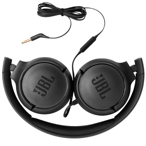 אוזניות קשת חוטיות צבע שחור JBL Tune T500