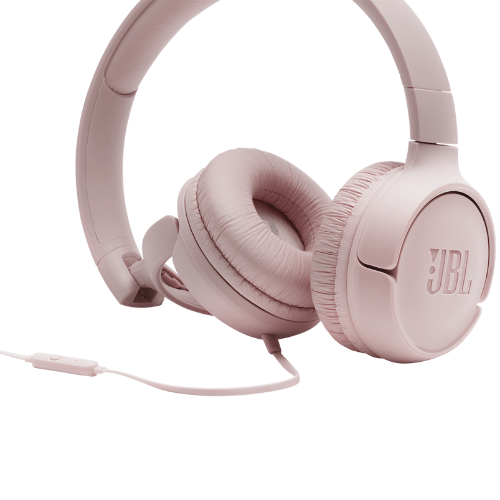 אוזניות קשת חוטיות צבע ורוד JBL Tune T500