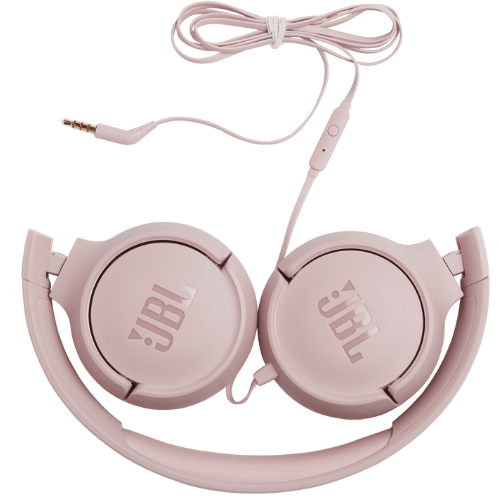 אוזניות קשת חוטיות צבע ורוד JBL Tune T500