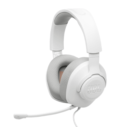 אוזניות גיימינג JBL Quantum 100M2 בצבע לבן עם מיקרופון Boom איכותי
