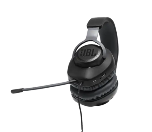 JBL Quantum 100M2 Black – אוזניות קשת נוחות עם סאונד מדויק ובס עמוק