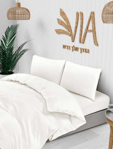 סט מצעים זוגי 100% כותנה 